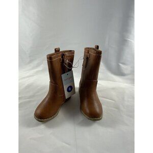 Toddler Girls' Aubriella Zipper Riding Boots - Cat & Jack Cognac  Size 6